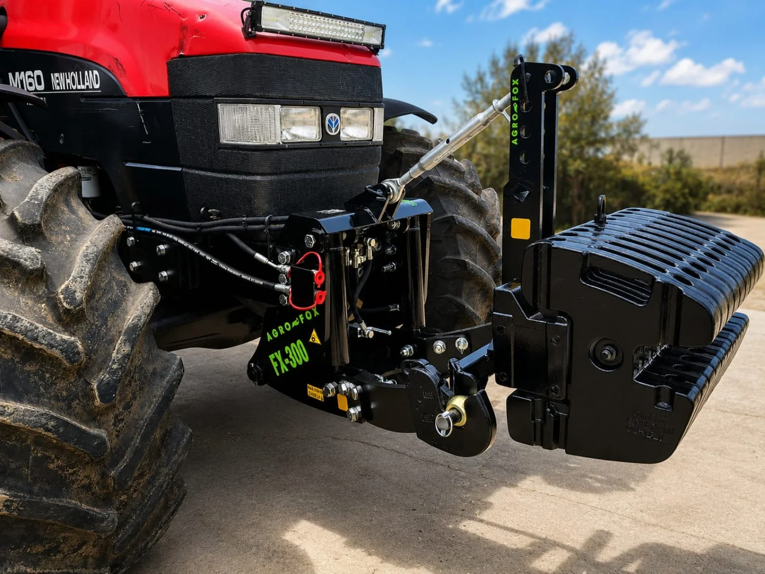 Tripuntal AGRO-FOX FX-300 con contrapeso